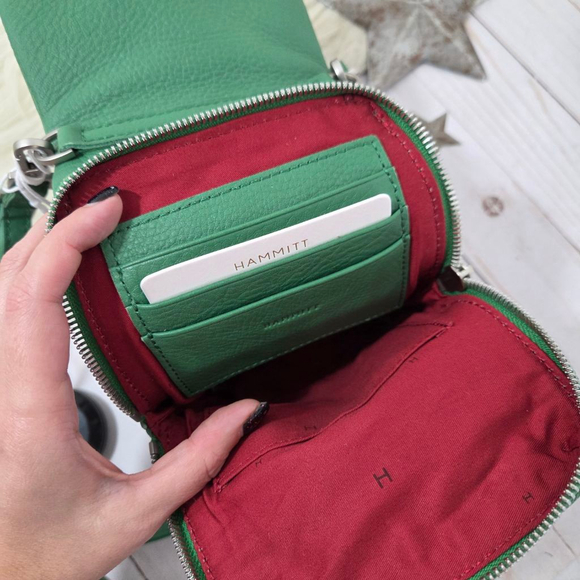 Hammitt VIP Mobile convertible crossbody bag Lime Zest green brushed silver new - Picture 7 of 8